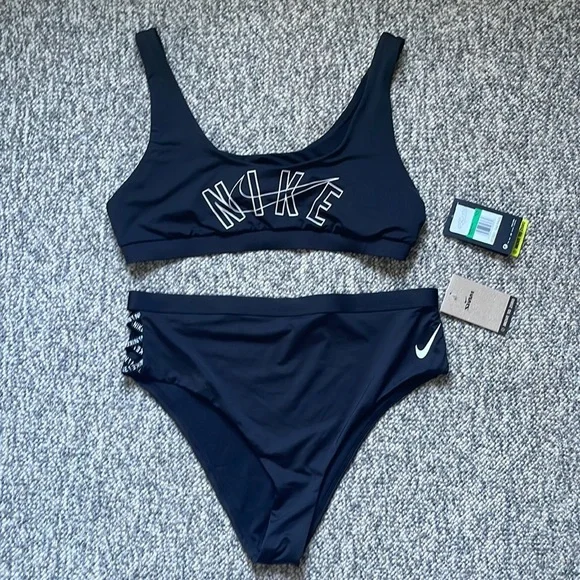Brand new Nike Swim Bikini Top and Bottom-Size XL (BLACK ONLY) - Picture 4 of 9